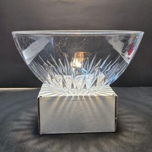 Princess House Royal Highlights Lead Crystal  10” Salad Bowl Vintage 80s